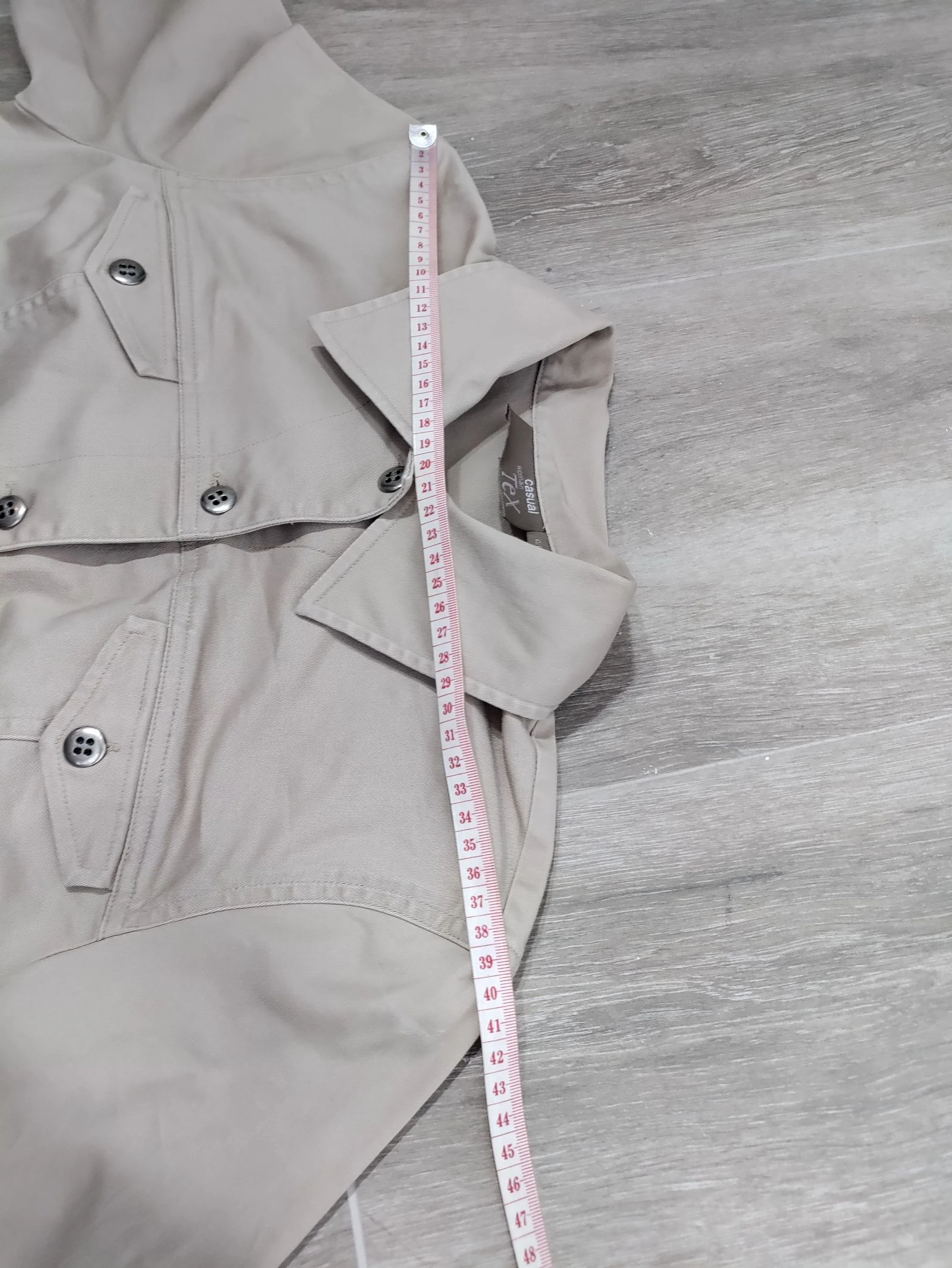 Casaco bege Tex estilo safari - Tamanho 40 – photo 12